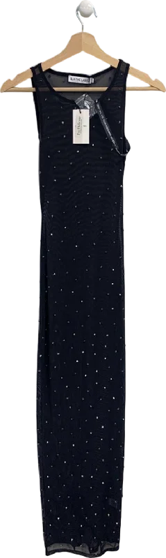 SLA The Label Black Dusk Diamante Dress XXS