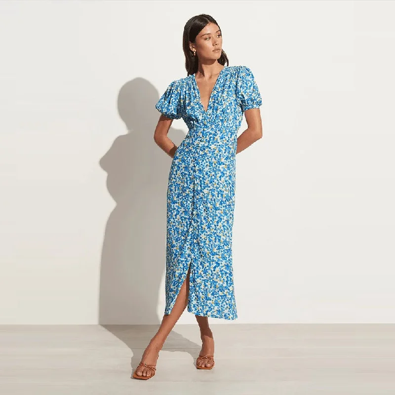 Bellavista Midi Dress (Lou Floral Blue)