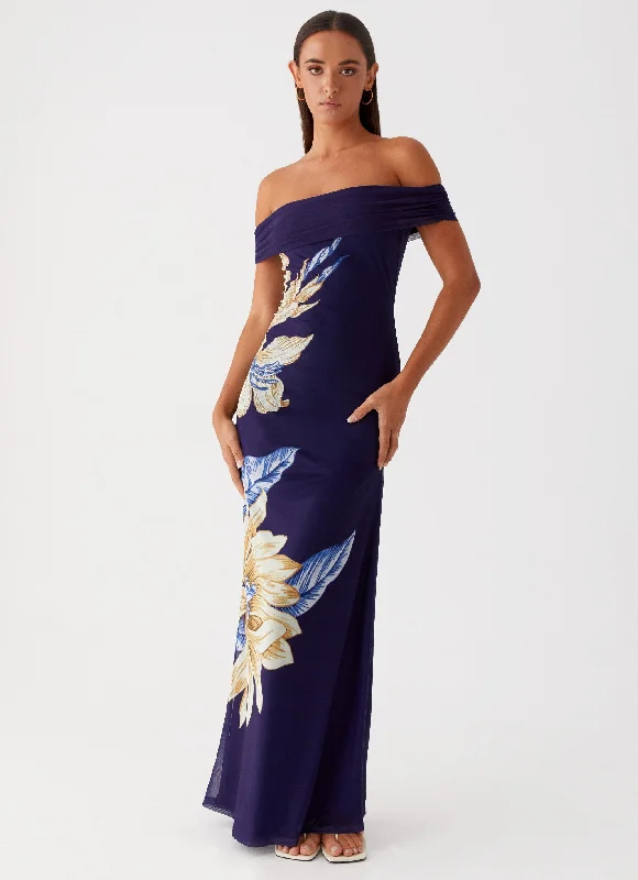 Got Your Attention Maxi Dress - Navy