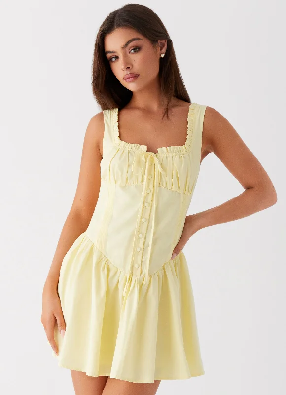 Wren Mini Dress - Yellow