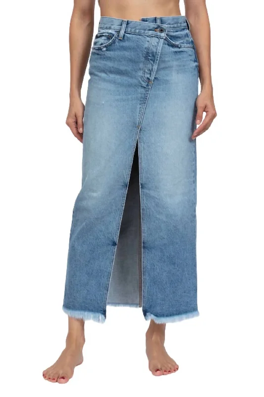 Denim Maxi Skirt In Berkeley