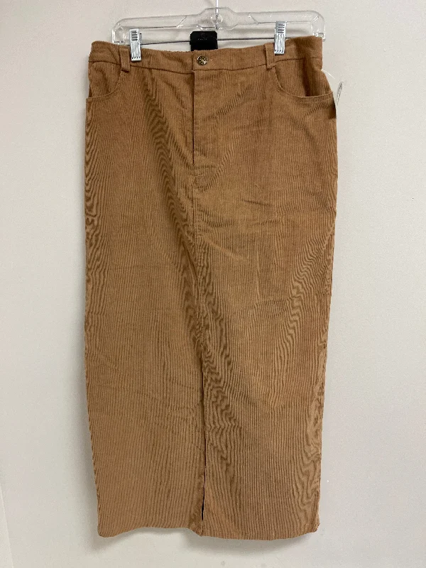 Skirt Maxi By Cmc In Brown, Size: Xl