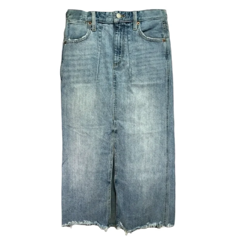 Front Slit Denim Midi Skirt By Lucky Brand  Size: 0