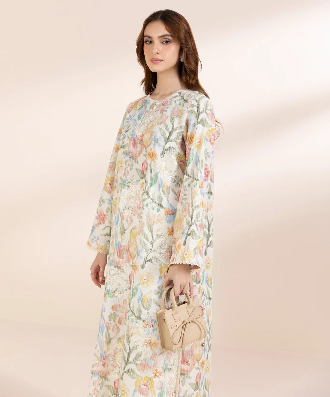 Embroidered Light Khaddar Shirt