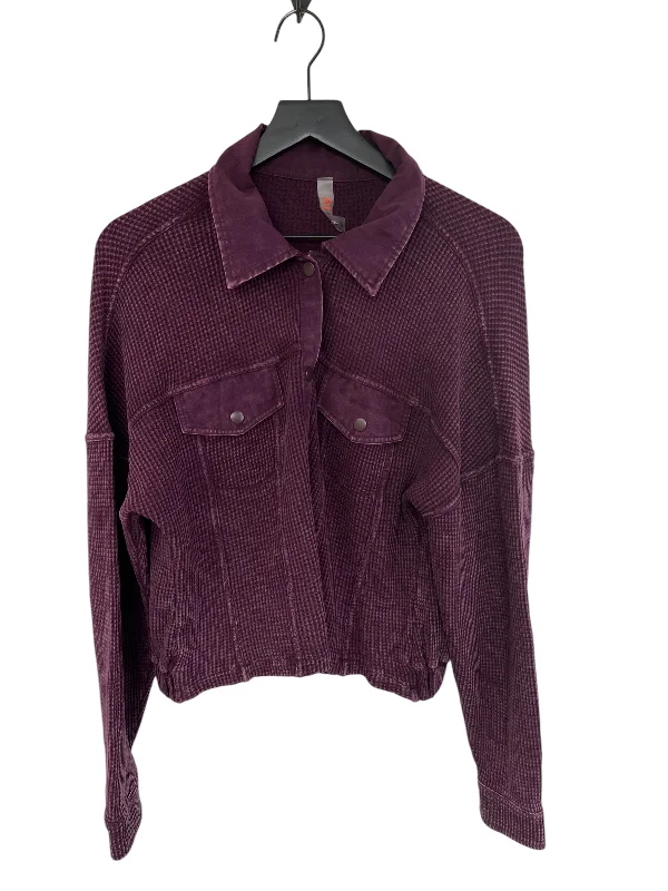 Blouse Long Sleeve By Mono B In Purple, Size: M