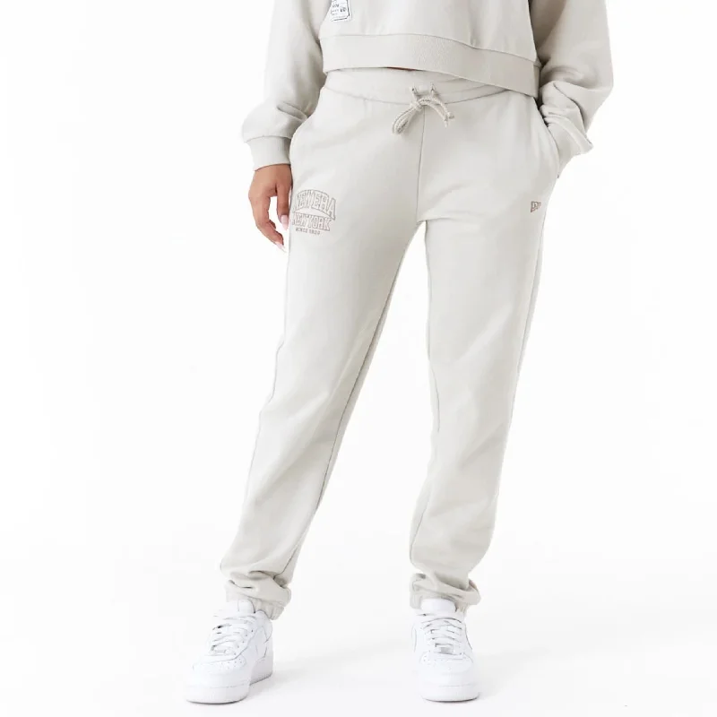 New Era Arch Wordmark Stone Womens Joggers