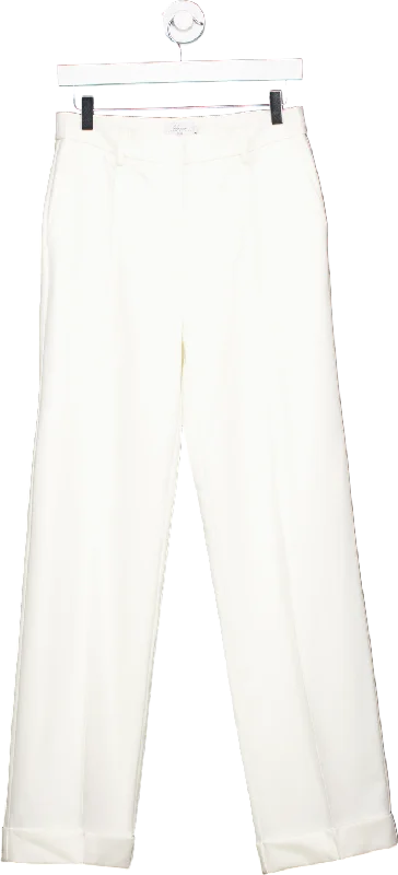 NA-KD White Fold Up Suit Pants UK 38