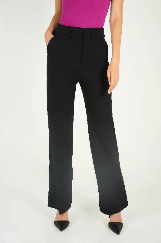 Pantalon taille haute à jambe large - ELINA - (E-C9)