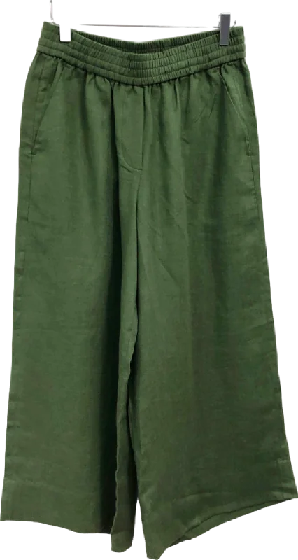 WYSE LONDON Green Linen Trousers UK 8